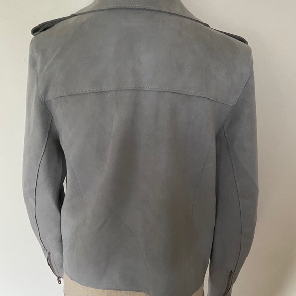 NWT H&M Gray Faux Suede Jacket - Picture 3 of 12